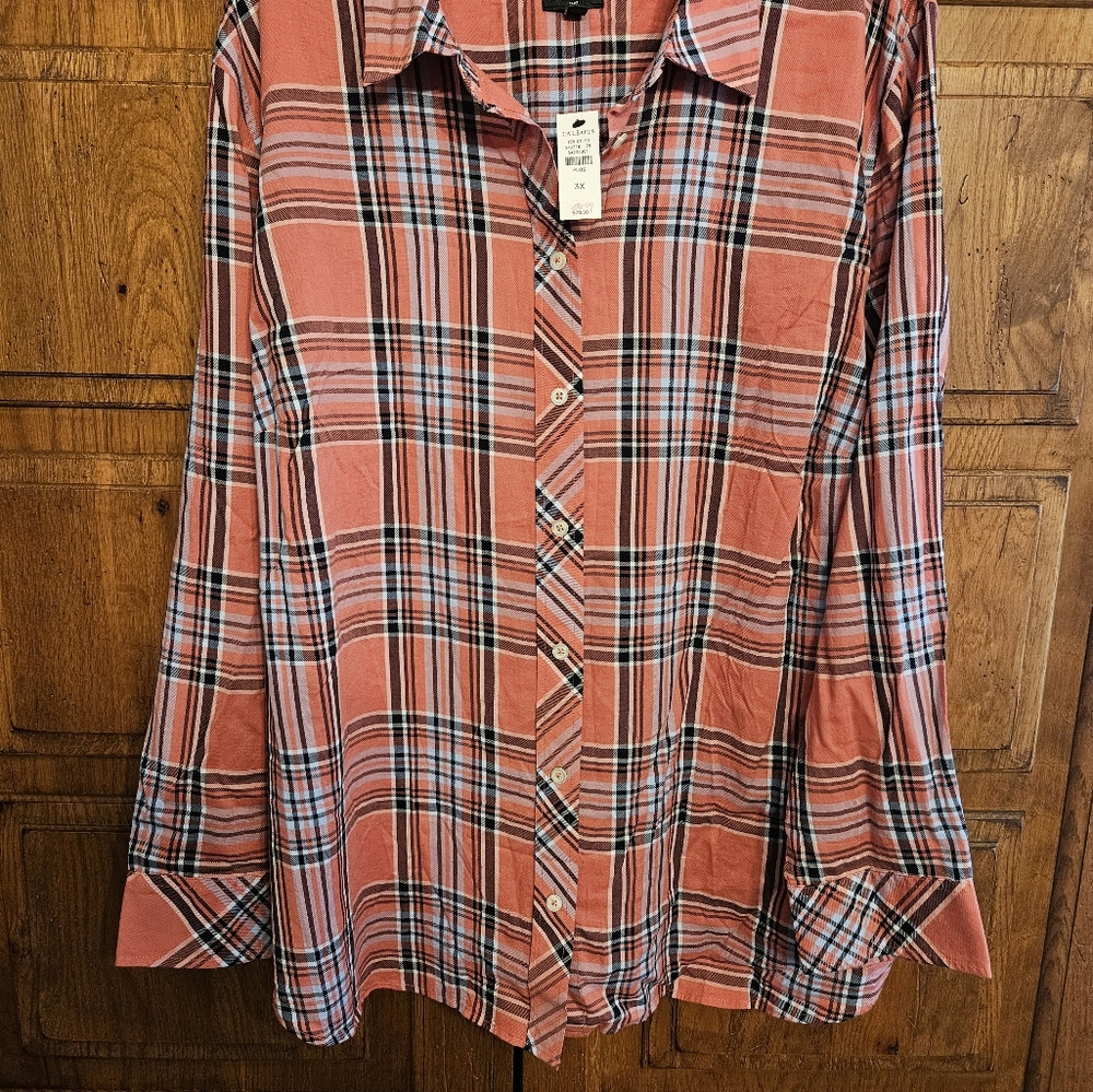 Talbots NWT, plaid shirt.